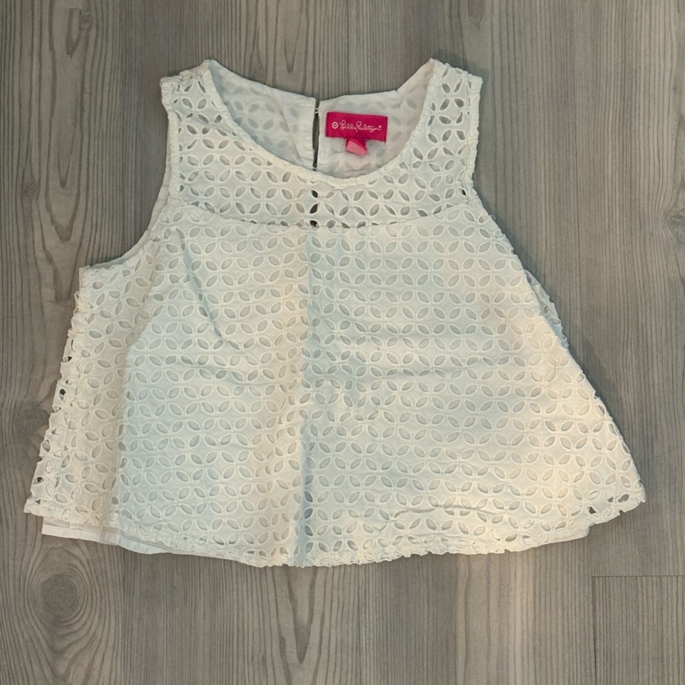 Lilly Pulitzer White Eyelet Blouse